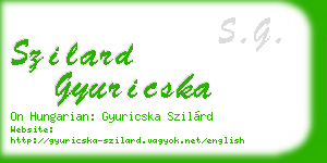 szilard gyuricska business card