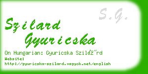 szilard gyuricska business card